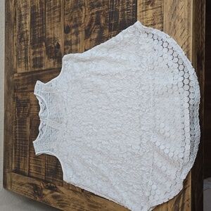 Womens white cato lace blouse size L